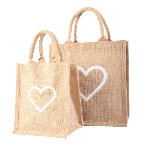 Hearted Jute Bags